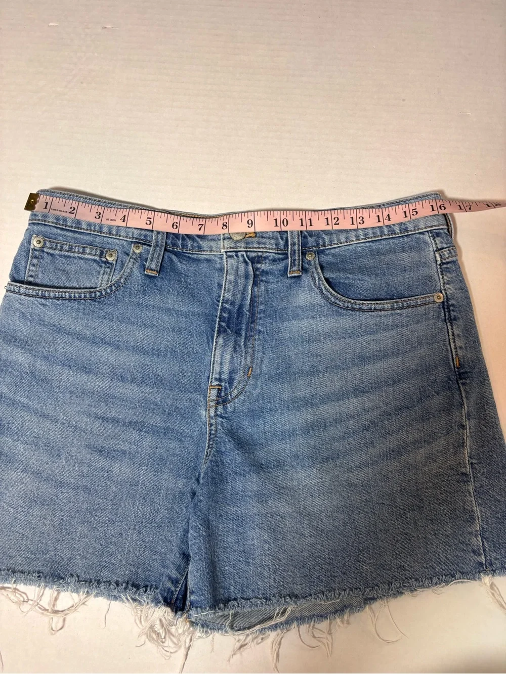 J Crew High-rise denim short in Juniper wash Size 29 BF379 Raw Hem